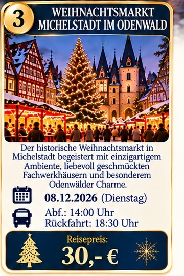 Weihnachtsmarkt Michelstadt im Odenwald 2026